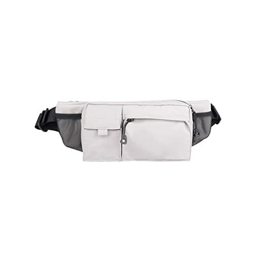 AQQWWER Hüfttasche Männer Tasche Schwarz Taille Tasche Reise Taille Tasche Herren Tasche Hüfttasche Multifunktionale Radsportbeutel (Color : White) von AQQWWER