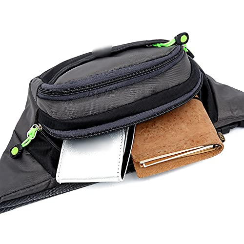 AQQWWER Hüfttasche Männer Taschen Nylon Reisen Gym Taille Taschen, Fanny Pack Boy Hüfte Bum Gürteltasche, Reise Reiten Motorrad Crossbody Tasche Geldbörse Beutel (Color : Blue) von AQQWWER