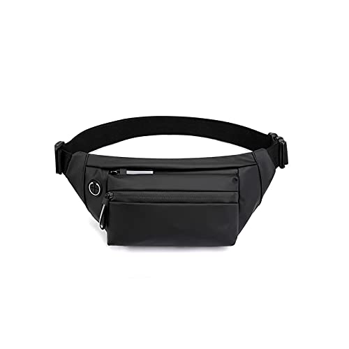 AQQWWER Hüfttasche Männer wasserdichte Gürtelbeutel, Brustpackung Männliche wasserdichte Taille Tasche, Outdoor Sports Fanny Pack Herren Reise Umhängetaschen (Color : Black) von AQQWWER