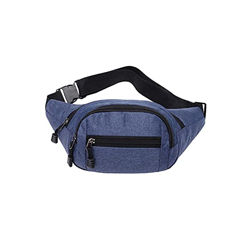 AQQWWER Hüfttasche MännerWaustaschen, Multifunktionale Outdoor Run Brusttaschen, Freizeit Große Kapazität Frauen Oxford Crossbody Bag (Color : Blue) von AQQWWER