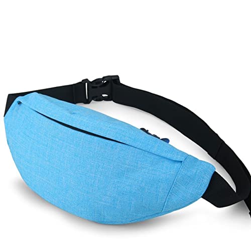 AQQWWER Hüfttasche Männliche Männer Taille Tasche Packung Casual Funktionale Geld Telefon Gürtel Tasche for Gürtel Leinwand Hüftbeutel Fanny Pouch Bananenbeutel (Color : Blue) von AQQWWER