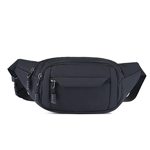 AQQWWER Hüfttasche Men Waist Bag Pack Men Wallet Purse Handbag Phone Belt Bag Pouch Canvas Sports Waterproof Bag Fanny Banana Bag for Women (Color : Black) von AQQWWER