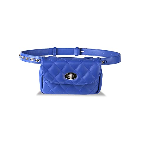 AQQWWER Hüfttasche Mode Leder Gürteltasche Damen Gürteltasche Brusttasche Damen Gürteltasche Reise Handytasche (Color : Blue) von AQQWWER