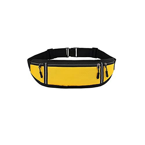 AQQWWER Hüfttasche Mode Männer Multicolor Taille Packungen wasserdichte Lauftasche Outdoor Sports Gürtelbeutel Reiten Handy Fanny Pack Gymnöny Gürtel Taschen (Color : Yellow) von AQQWWER