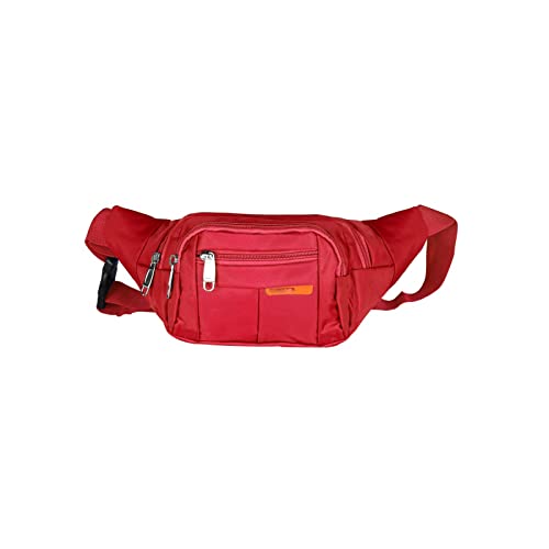 AQQWWER Hüfttasche Mode Simple Damen Taille Tasche Herren Taille Tasche Casual Funktionale Outdoor Sports Tasche (Color : Red) von AQQWWER