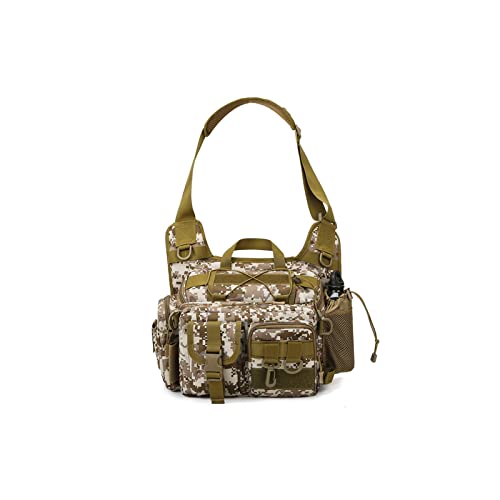 AQQWWER Hüfttasche Multifunktionale Werkzeugtasche Große Kapazität Dedizierte Outdoor Brusttasche Camouflage Männer Umhängetasche (Color : C) von AQQWWER