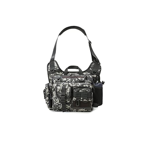 AQQWWER Hüfttasche Multifunktionale Werkzeugtasche Große Kapazität Dedizierte Outdoor Brusttasche Camouflage Männer Umhängetasche (Color : E) von AQQWWER