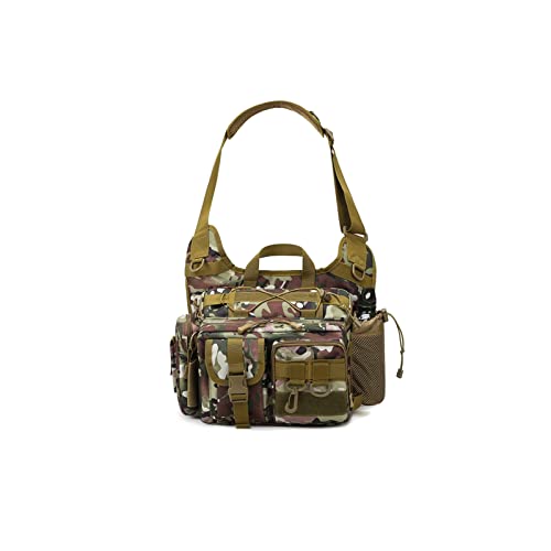 AQQWWER Hüfttasche Multifunktionale Werkzeugtasche Große Kapazität Dedizierte Outdoor Brusttasche Camouflage Männer Umhängetasche (Color : F) von AQQWWER