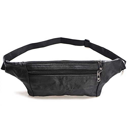 AQQWWER Hüfttasche NewWaterproof Woman Waist Bag Pillow Casual Travel Men Bag Motorcycle Anti-Theft Fanny Waist Pack Hip Bum Belt Purse (Color : Black) von AQQWWER