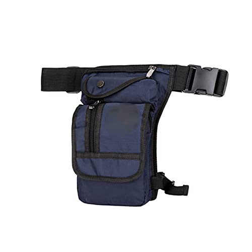 AQQWWER Hüfttasche Nylon Rider Beinbeutel, Männer Hip Drop Messenger Schulter Reisen Taille Pack Taschen, Bequeme Taille Tasche für Outdoor-Sport, Beinbeutel (Color : Blue) von AQQWWER