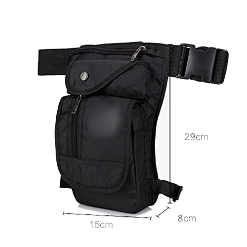 AQQWWER Hüfttasche Nylon Rider Beinbeutel, Männer Hip Drop Messenger Schulter Reisen Taille Pack Taschen, Bequeme Taille Tasche für Outdoor-Sport, Beinbeutel (Color : Red) von AQQWWER