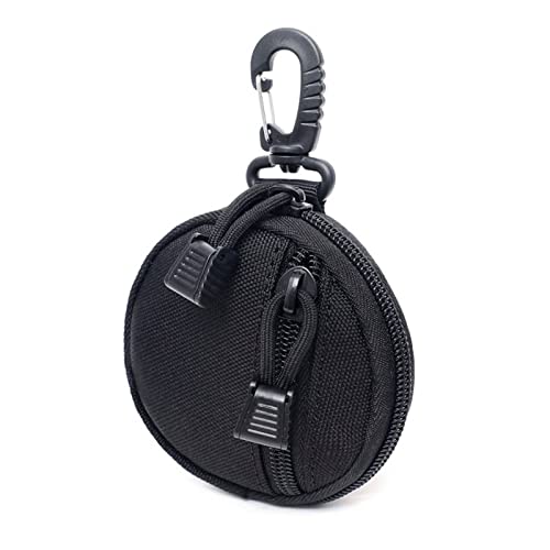 AQQWWER Hüfttasche Organizer Hang Key Pocket Camping Mini Coin Wallet (Color : Black) von AQQWWER