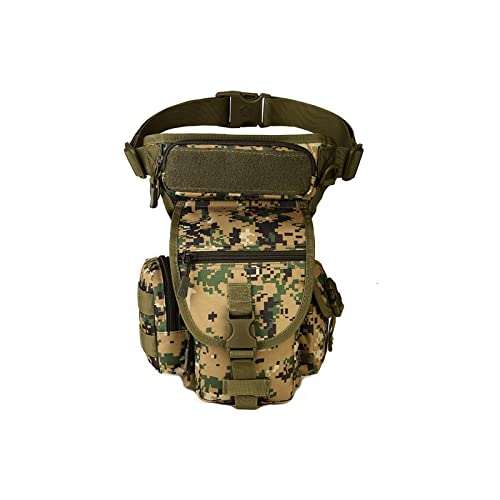 AQQWWER Hüfttasche Ritter Sling Tasche Umhängetasche Camouflage Hüftgurt Männer Mode Einfache Nylon Taille Tasche (Color : C) von AQQWWER