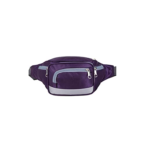 AQQWWER Hüfttasche Taille Pack Sport Mann Tasche Für Handy Halter Casual Frauen Fanny Pack wasserdichte Gürtel Tasche Brieftasche Radfahren Wandern Laufen (Color : Purple) von AQQWWER