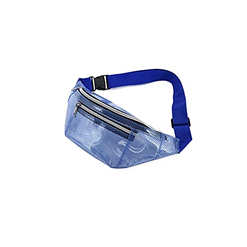 AQQWWER Hüfttasche Taille Packs, Frauen Gürtel Bag Beach Reisetasche Translucent Net Fanny Pack wasserdichte Hüftbag Taille Taille (Color : Blue) von AQQWWER