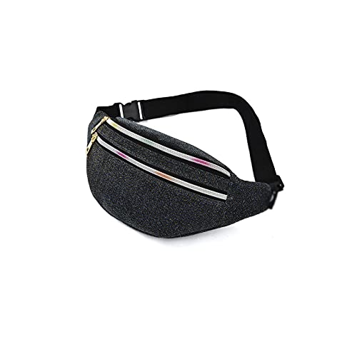 AQQWWER Hüfttasche Taille Tasche Fanny Pack Frauen `s gürtel Tasche Oxford hip bumbe Tasche Reisen glänzend Tasche reißverschlussbeutel geldbörse für moblie Telefon (Color : C) von AQQWWER