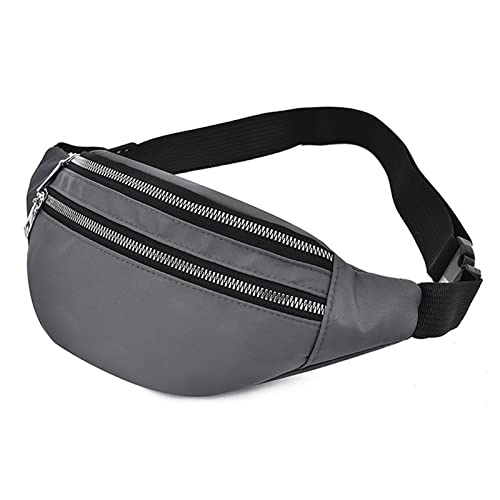 AQQWWER Hüfttasche Taille Tasche Frauen Fanny Pack Weibliche Hüfte Bummel Tasche Männer Bananen Tasche Frauen `s Gürtel Tasche Damen Bauch Geld Pouch Mode Geldbörse (Color : Grijs) von AQQWWER