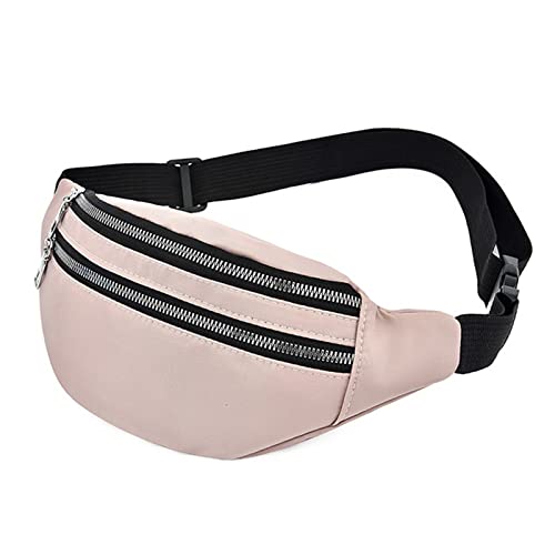 AQQWWER Hüfttasche Taille Tasche Frauen Fanny Pack Weibliche Hüfte Bummel Tasche Männer Bananen Tasche Frauen `s Gürtel Tasche Damen Bauch Geld Pouch Mode Geldbörse (Color : Pink) von AQQWWER