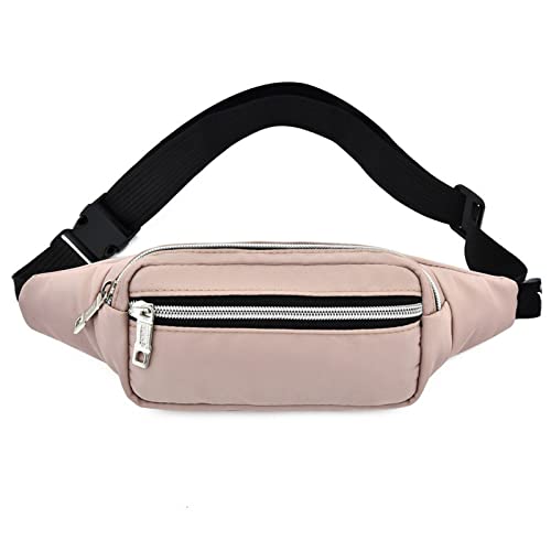 AQQWWER Hüfttasche Taille Tasche Frauen Fanny Pack for Kinder Mode Kinder Gürteltasche Sling Brustbeutel mit verstellbarem Gürtel for Reisen, Party, Wandern (Color : Pink) von AQQWWER