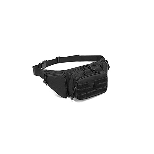 AQQWWER Hüfttasche Taktische Fanny Pack Military Taille Tasche Utility Hüfte Packtasche mit verstellbarem Riemen für draußen Wandern Reisen Telefon Gürtel Taschen (Color : Black) von AQQWWER