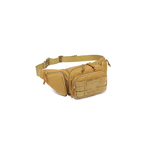 AQQWWER Hüfttasche Taktische Fanny Pack Military Taille Tasche Utility Hüfte Packtasche mit verstellbarem Riemen für draußen Wandern Reisen Telefon Gürtel Taschen (Color : Bruin) von AQQWWER