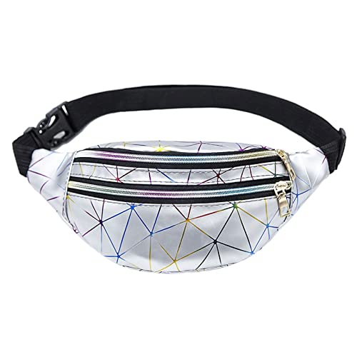 AQQWWER Hüfttasche Taschen Taschen Frauen Fanny Pack Weibliche Gürtel Tasche Geometrische Taille Packungen Laser Brusttelefon Pouch Bum Bag Schulter Sport Geldbörse Tasche (Color : 3) von AQQWWER