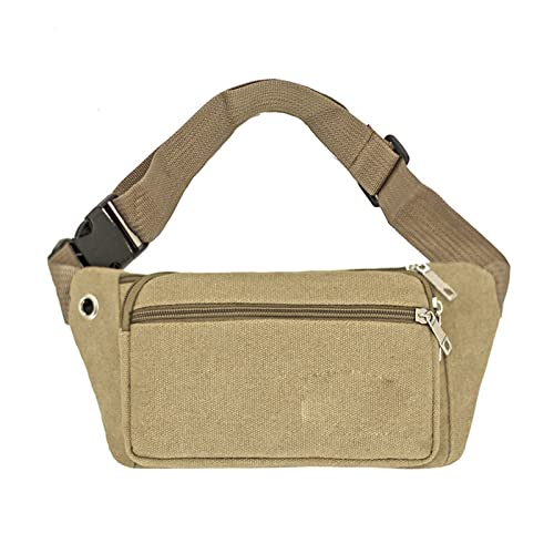 AQQWWER Hüfttasche Verdickte Leinwand Taille Taschen Gürteltasche Brusttelefon Pouch Bump Bag Casual Crossbody Brieftasche Gürtel Schulter Reise Sport Geldbörse Tasche (Color : 2) von AQQWWER