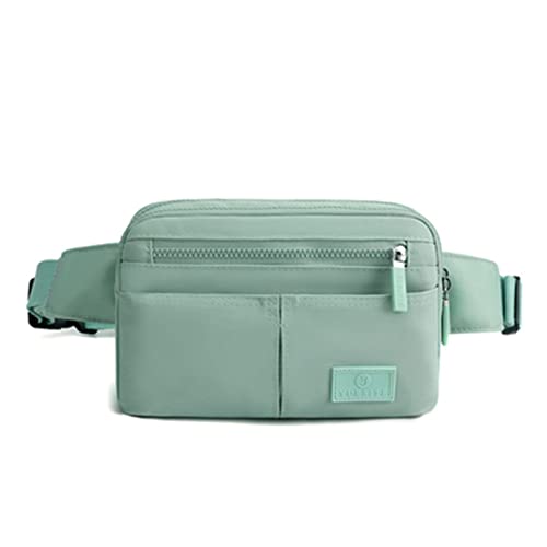 AQQWWER Hüfttasche Women Waist Bag Female Wallet Purse Casual Phone Purse Belt Pouch Nylon Travel Motorcycle Fanny Pack Banana Bag (Color : Light Green) von AQQWWER