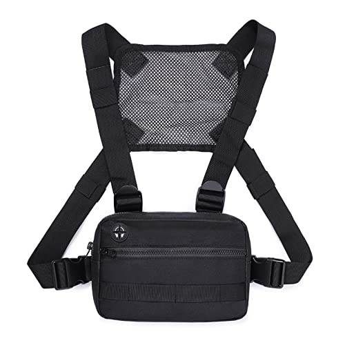 AQQWWER Umhängetasche für Damen Chest Bag Unisex Rectangle Belt Bag Running Bags Women Men Streetwear von AQQWWER