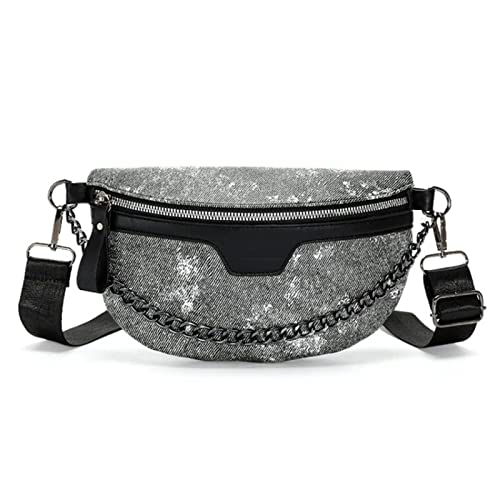 AQQWWER Umhängetasche für Damen Female Ethnic Style Waist Bag with Adjustable Strap Variegated Color Fanny Pack with Fringe von AQQWWER