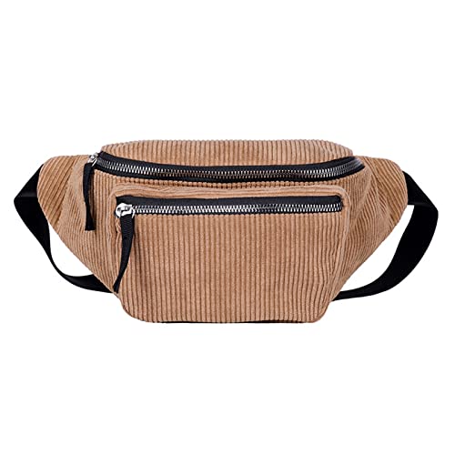 AQQWWER Umhängetasche für Damen Women Plaid Waist Bag Belt Bags Designer Crossbody Chest Bag Ladies Hip Purse von AQQWWER