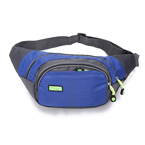 AQQWWER Umhängetaschen für Damen Women and Man NewSports Fashion Waterproof Chest Bag Unisex Waist Bag Ladies Waist Packs Belly Belt Bag (Color : Blue) von AQQWWER