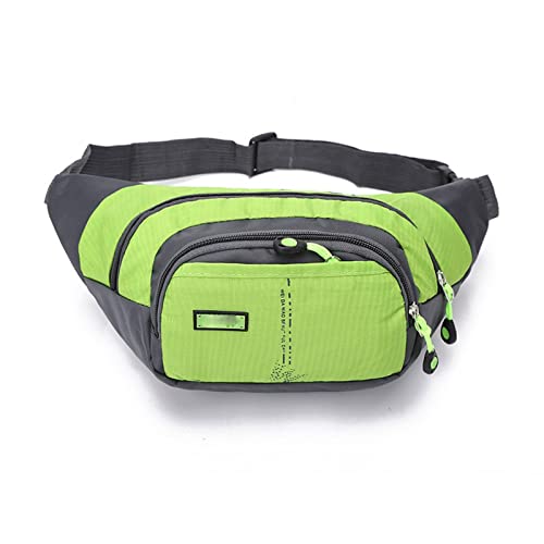 AQQWWER Umhängetaschen für Damen Women and Man NewSports Fashion Waterproof Chest Bag Unisex Waist Bag Ladies Waist Packs Belly Belt Bag (Color : Green) von AQQWWER