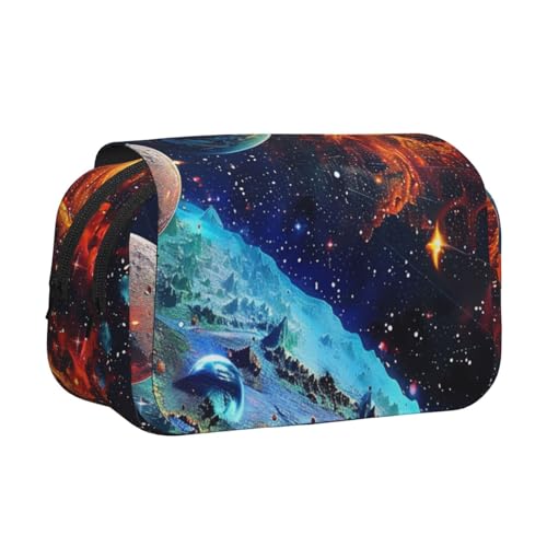 AQRJLPO Federmäppchen mit Sonnenuntergangs-Weinglas-Druck, doppellagig, Flip-Bleistifttasche, Stift-Organizer, Make-up-Tasche für Schule, Reisen und Arbeit, Weltraum-Planeten, Einheitsgröße AQRJLPO Federmäppchen mit Sonnenuntergangs-Weinglas-Druck, doppellagig, Flip-Bleistifttasche, Stift-Organizer, Make-up-Tasche für Schule, Reisen und Arbeit, Weltraum-Planeten, Einheitsgröße von AQRJLPO