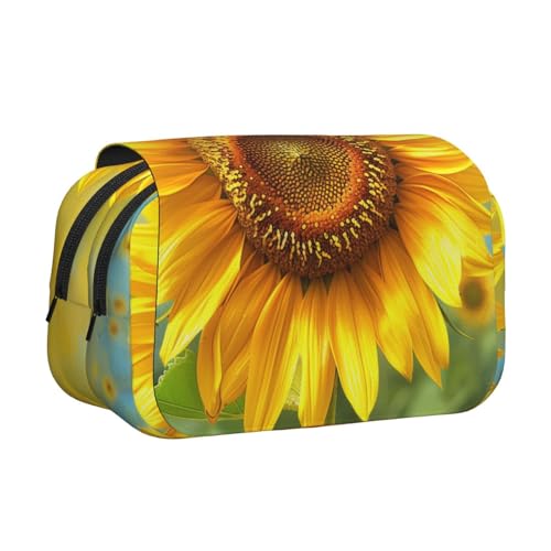 AQRJLPO Walrus Kunstdruck-Federmäppchen, doppellagig, Flip-Bleistifttasche, Stift-Organizer, Make-up-Tasche für Schule, Reisen und Arbeit, Sonnenblumen, Einheitsgröße, Schulranzen AQRJLPO Walrus Kunstdruck-Federmäppchen, doppellagig, Flip-Bleistifttasche, Stift-Organizer, Make-up-Tasche für Schule, Reisen und Arbeit, Sonnenblumen, Einheitsgröße, Schulranzen von AQRJLPO