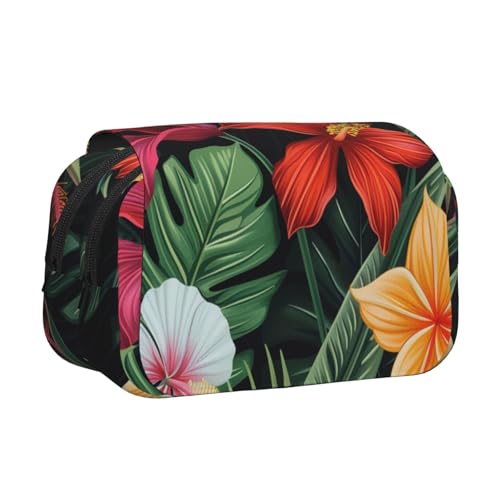 AQRJLPO Walrus Kunstdruck-Federmäppchen, doppellagig, Flip-Bleistifttasche, Stift-Organizer, Make-up-Tasche für Schule, Reisen und Arbeit, Tropische Blume, Einheitsgröße, Schulranzen AQRJLPO Walrus Kunstdruck-Federmäppchen, doppellagig, Flip-Bleistifttasche, Stift-Organizer, Make-up-Tasche für Schule, Reisen und Arbeit, Tropische Blume, Einheitsgröße, Schulranzen von AQRJLPO