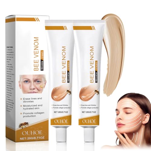 ARCHIDATE 2 Stück Bienengift Anti Falten Creme - Bienengiftsalbe Feuchtigkeitscreme für Gesicht - Bienengift Creme Frauen Gesichtscreme - Bee Venom Creme zur Hautpflege - Glatte Haut Damen Ointment ARCHIDATE 2 Stück Bienengift Anti Falten Creme - Bienengiftsalbe Feuchtigkeitscreme für Gesicht - Bienengift Creme Frauen Gesichtscreme - Bee Venom Creme zur Hautpflege - Glatte Haut Damen Ointment von ARCHIDATE
