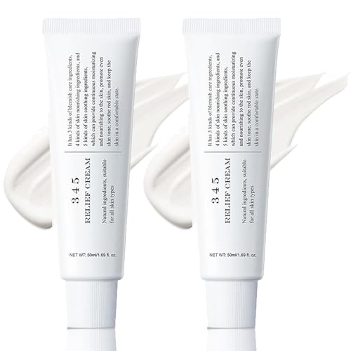 ARCHIDATE 2 Stück 345 Relief Cream - Tief Feuchtigkeitsspendende für Fettige Haut Gesicht - Gesichtsfeuchtigkeitscreme für Frauen Glatte Haut - 345 Soothing Gesichtscreme geschädigte Haut reparieren ARCHIDATE 2 Stück 345 Relief Cream - Tief Feuchtigkeitsspendende für Fettige Haut Gesicht - Gesichtsfeuchtigkeitscreme für Frauen Glatte Haut - 345 Soothing Gesichtscreme geschädigte Haut reparieren von ARCHIDATE