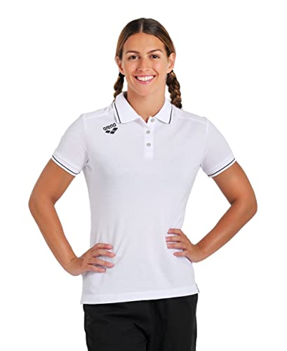 ARENA Damen Team Damen-poloshirt aus Baumwolle Solid T Shirt, Weiß, M EU von ARENA