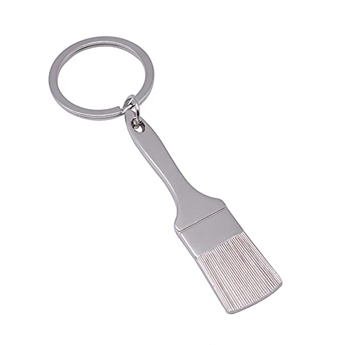 ARFUKA Schlüsselanhänger Pinsel Anhänger Schlüsselbund Metall keychain für Damen und Herren, silberfarben von ARFUKA