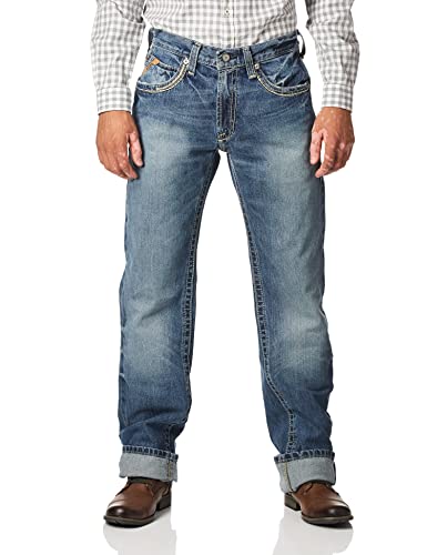 ARIAT Herren M5 Slim Deadrun stapelbare Straight Leg Jeans - Blau - 42W / 36L von ARIAT