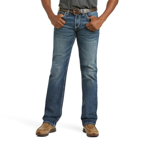 ARIAT Herren M7 Rocker Stretch Coltrane Stackable Straight Leg Jeans, Silverton, 36 W/36 L von ARIAT