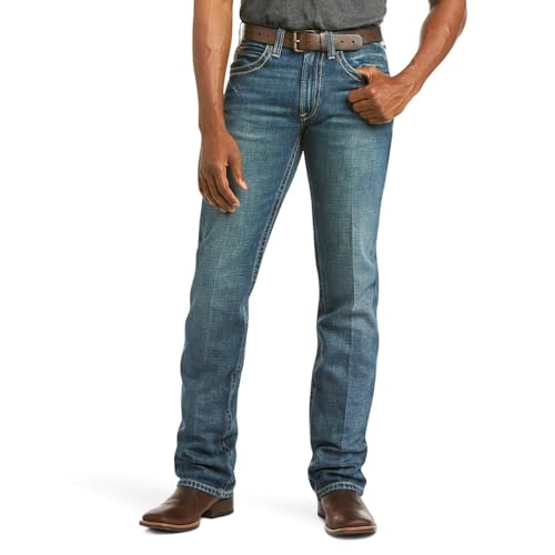 ARIAT Herren M7 Rocker Stretch Coltrane Stackable Straight Leg Jeans, Silverton, Bundweite: 91 cm, beinlänge: 76 cm (36 W / 30 L) von ARIAT