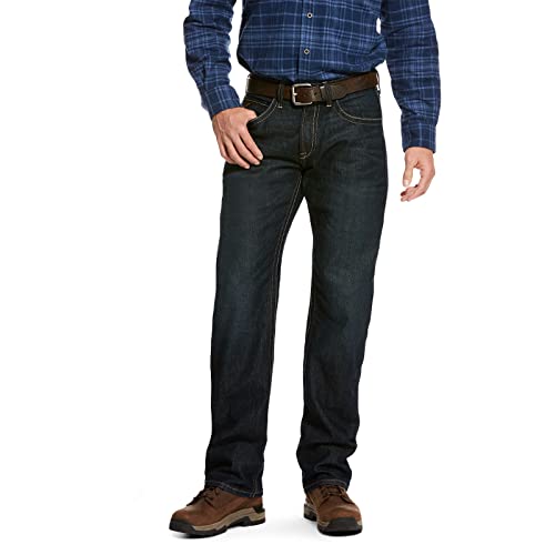 Ariat Herren Rebar M5 Durastretch Edge Straight Leg Jeans, Kobalt, 30W x 34L von Ariat