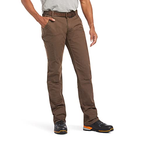 ARIAT Herren Rebar M4 Relaxed Durastretch Made Tough Double Front stapelbar gerade Jeans, Wren, 34W / 32L von ARIAT