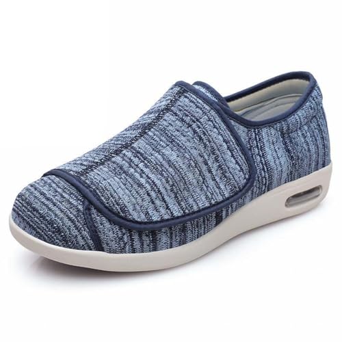 ARMAAN Diabetikerschuhe für Damen orthopädische Schuhe für Herren Outdoor-Wanderschuhe extra breite Weiten verstellbare Freizeit-Sneaker leichte rutschfeste Seniorenschuhe für Ödeme,Light Blue-38 EU von ARMAAN