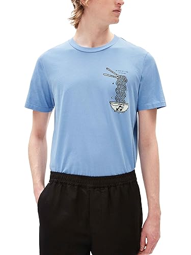 ARMEDANGELS JAAMES Fish Soup - Herren M Iceberg Blue Shirts T-Shirt Rundhalsausschnitt Regular Fit von ARMEDANGELS