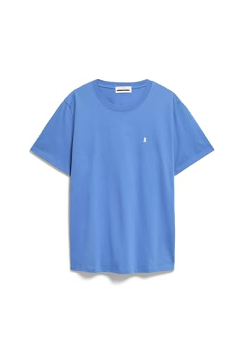 ARMEDANGELS LAARON - Herren L Blue Bloom Shirts T-Shirt Rundhalsausschnitt Relaxed Fit von ARMEDANGELS