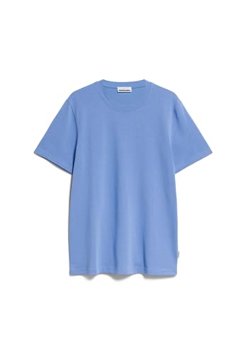 ARMEDANGELS MAARKOS - Herren S Blue Bloom Shirts T-Shirt Rundhalsausschnitt Relaxed Fit von ARMEDANGELS