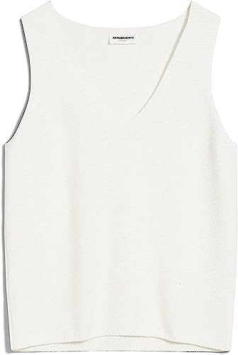 ARMEDANGELS WILMAA - Damen S Off White Strick Top V-Ausschnitt Regular Fit von ARMEDANGELS